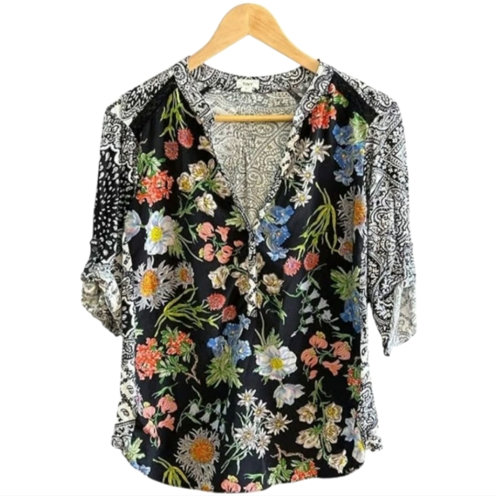 Anthropologie Tiny Boho Floral Paisley Top‎